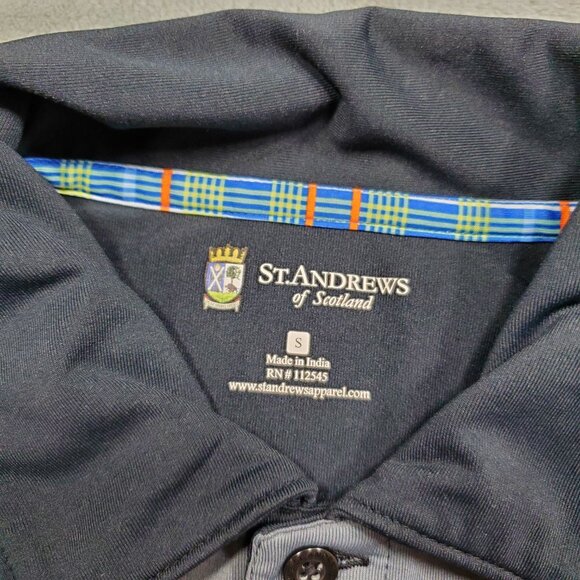 St. Andrews of Scotland Polo Golf Shirt Striped Pink Gray Men Sz S - Picture 3 of 10